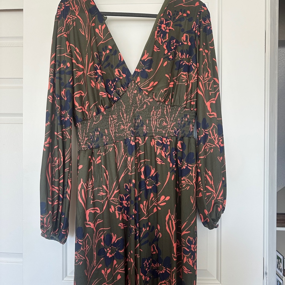 Anthropologie Hutch soft jumpsuit olive green XL